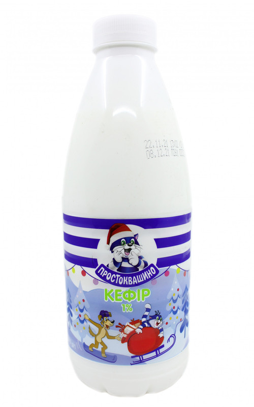 Кефір ПРОСТОКВАШИНО 1%, 870г, пляшка пластикова